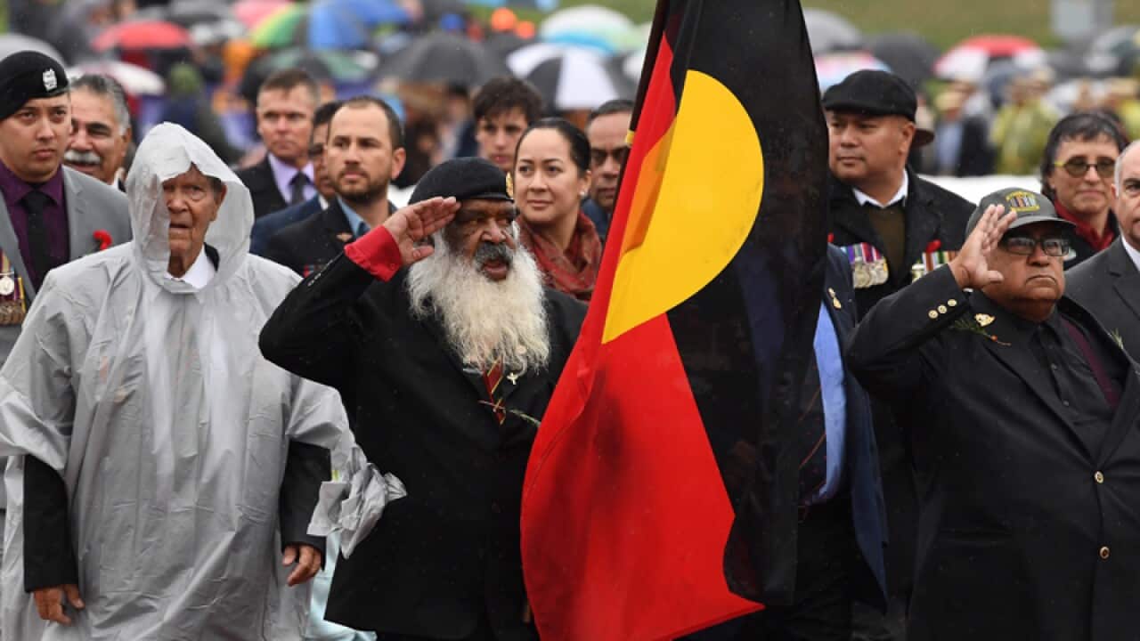 Aboriginal War Veterans participate in the ANZAC Day march