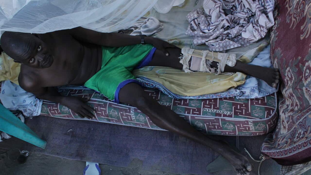 Wounded soldier Sudan