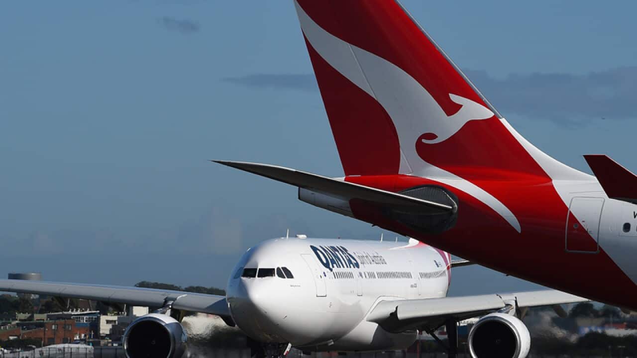 A Qantas Airbus A330 aircraft