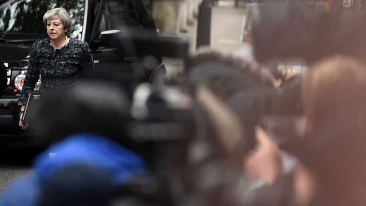 Theresa May Gives A Statement In Downing Street