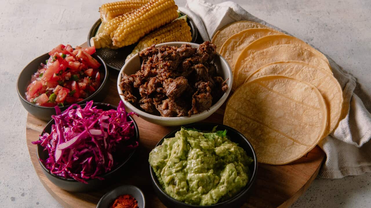 Mushroom tacos and charred corn