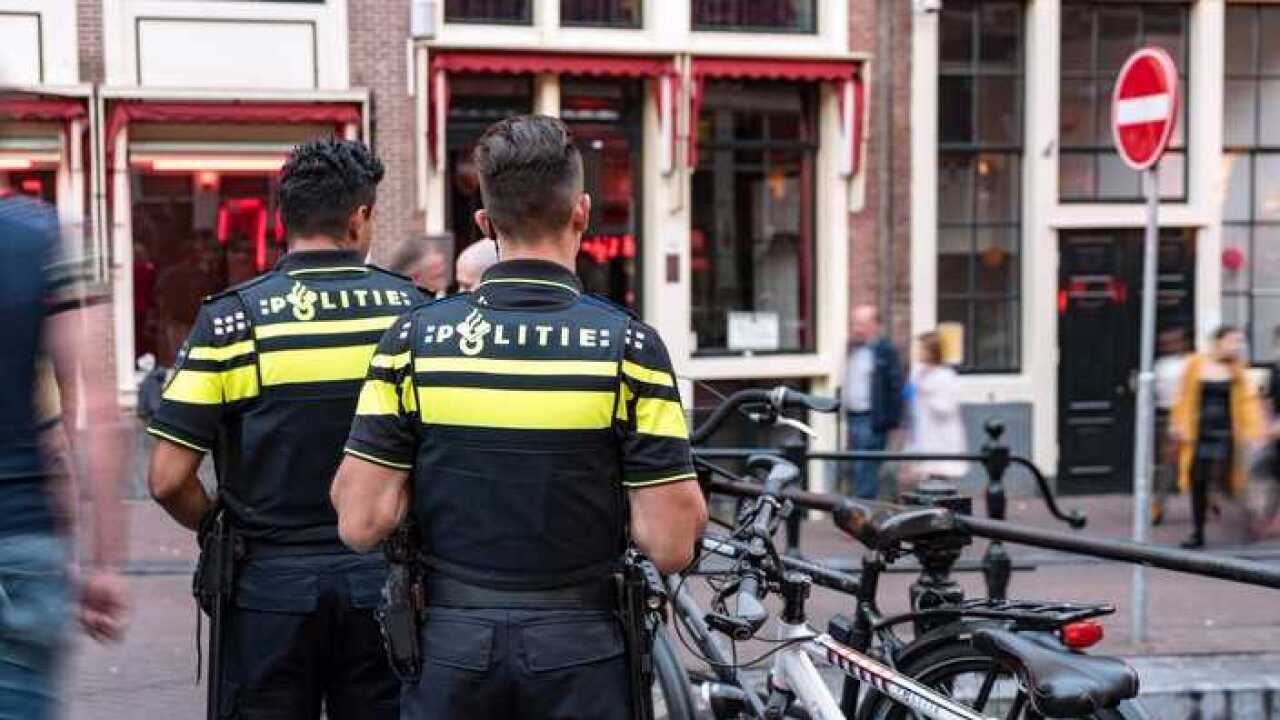 Dutch police patroling the streets