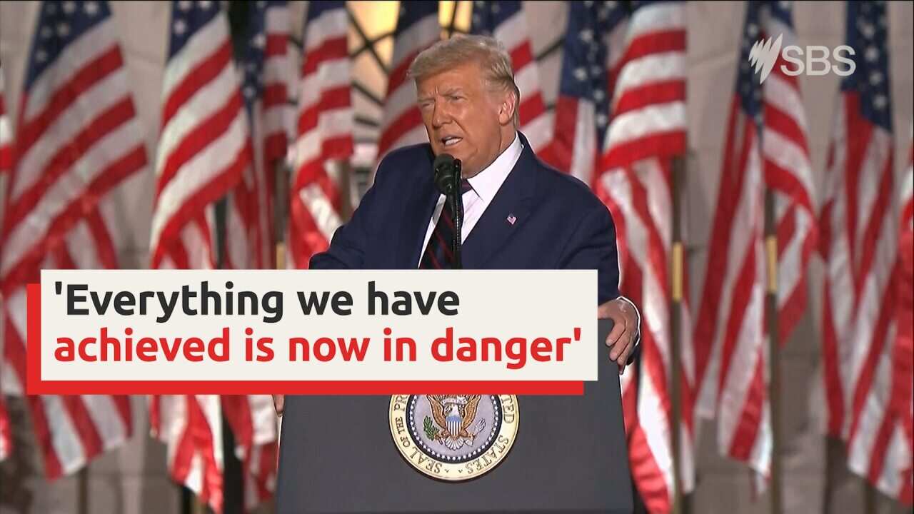 Donald Trump warns of chaos if Joe Biden wins election during RNC address