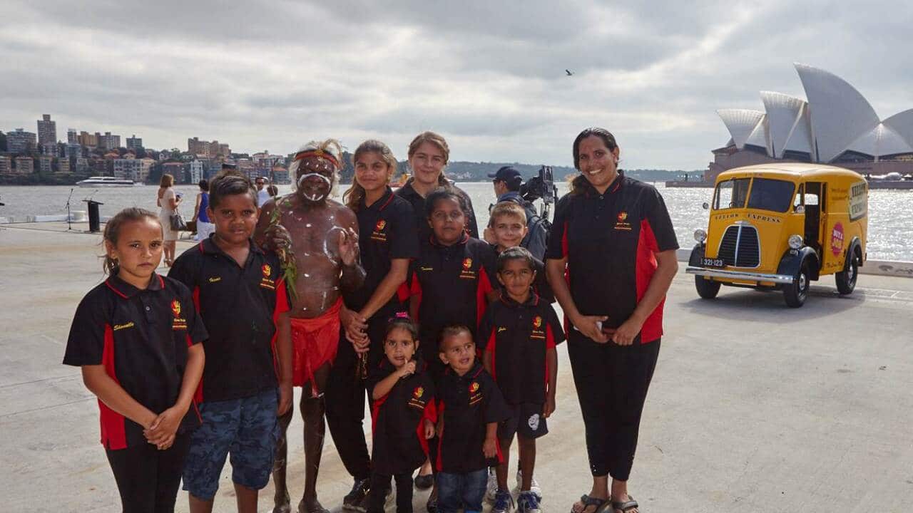Uncle Max Eulo (third from left) and the Mt Druitt Indigenous Choir.