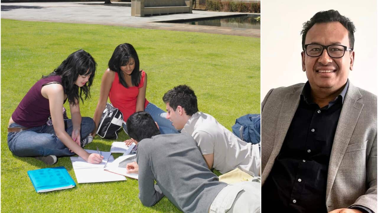 Niraj Shrestha (right) spoke to SBS Nepali about recent visa changes and it's impact on visa grant trends.