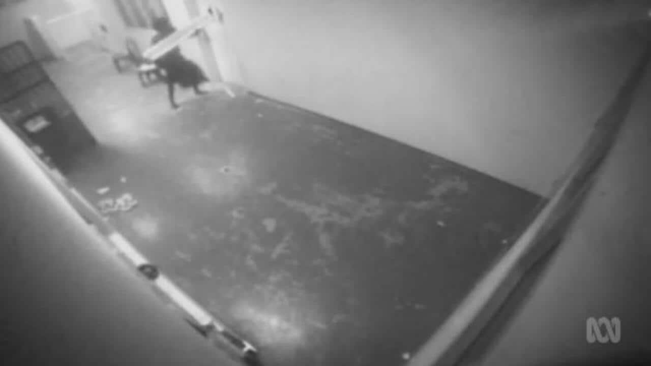 Screengrab of a detained youth in Don Dale Youth Detention Centre