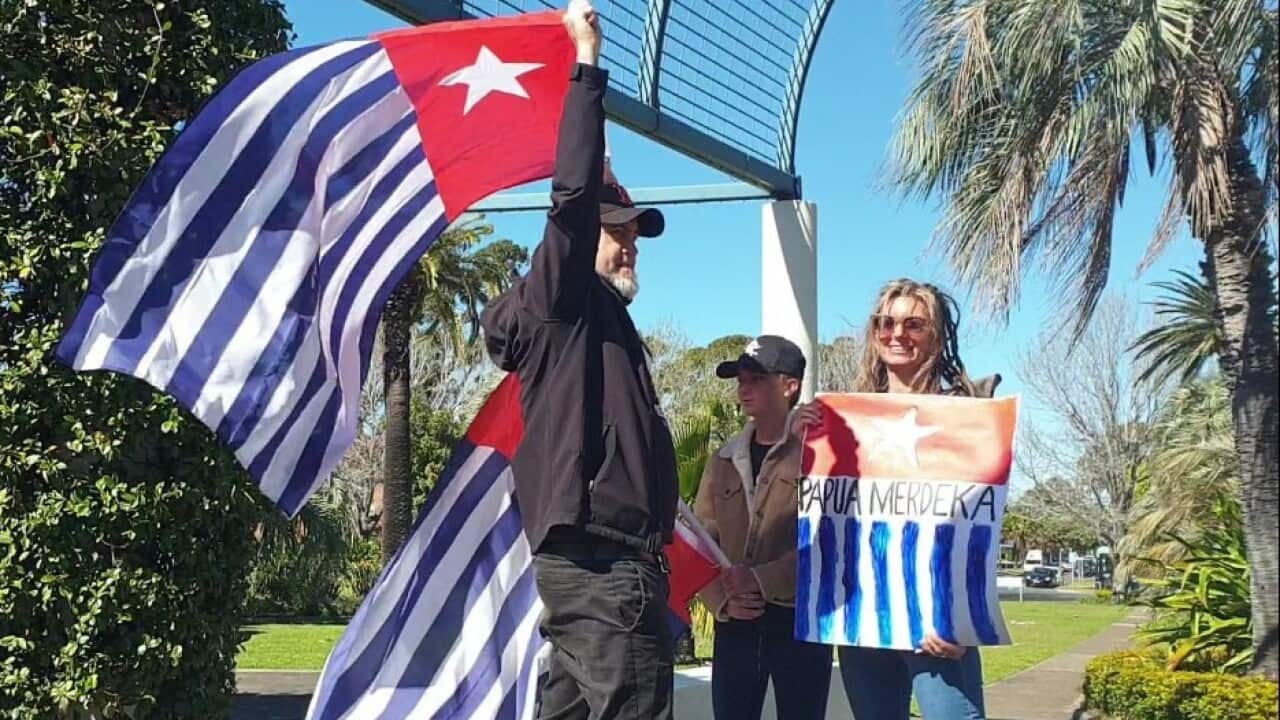 The rally in Sydney on Saturday.