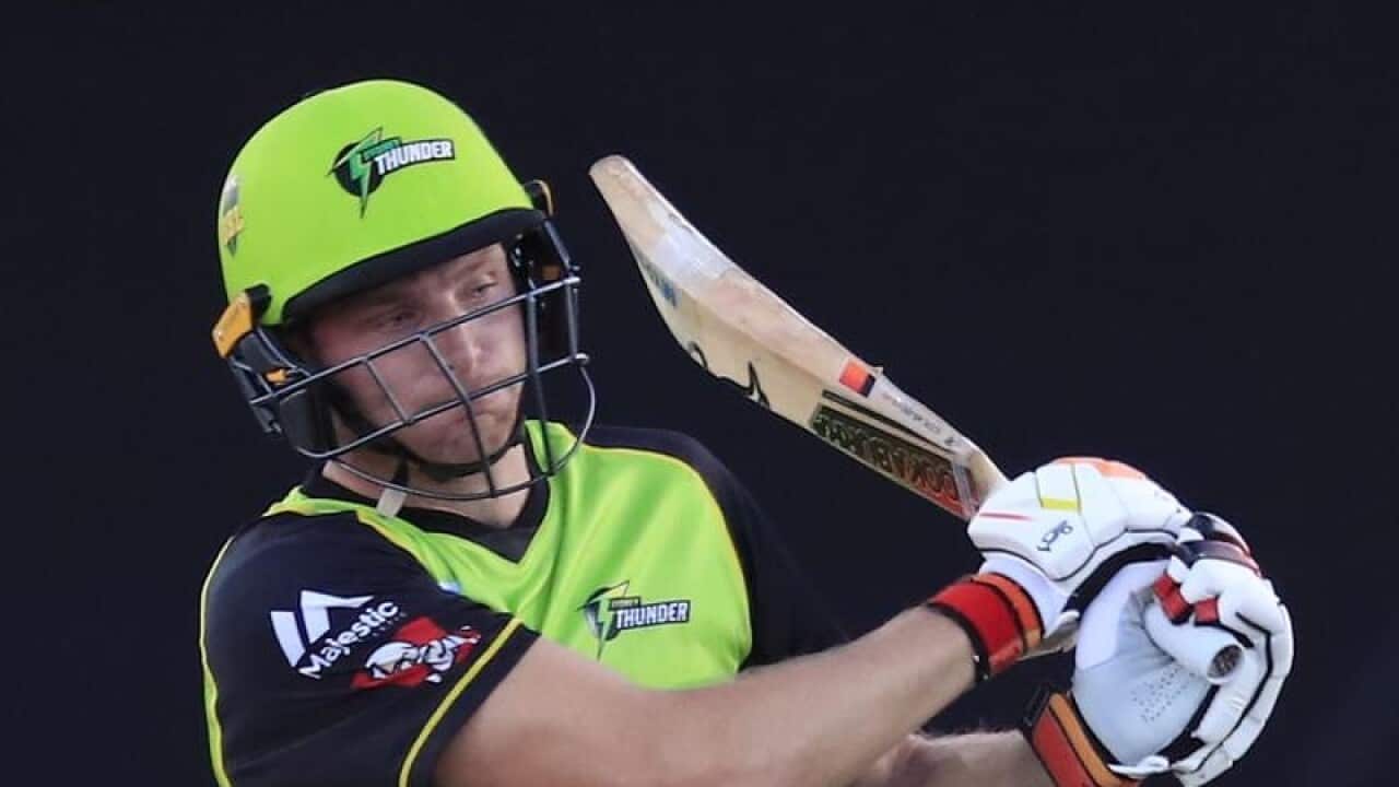 Jos Buttler of the Thunder bats during the Big Bash League.