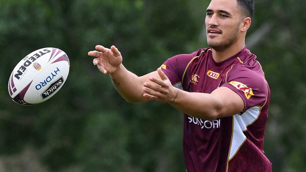 Valentine Holmes during Queensland State of Origin training