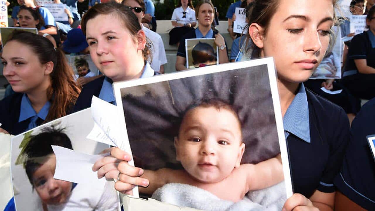 Baby Asha and her family will move to accommodation in the community on Monday. (AAP)