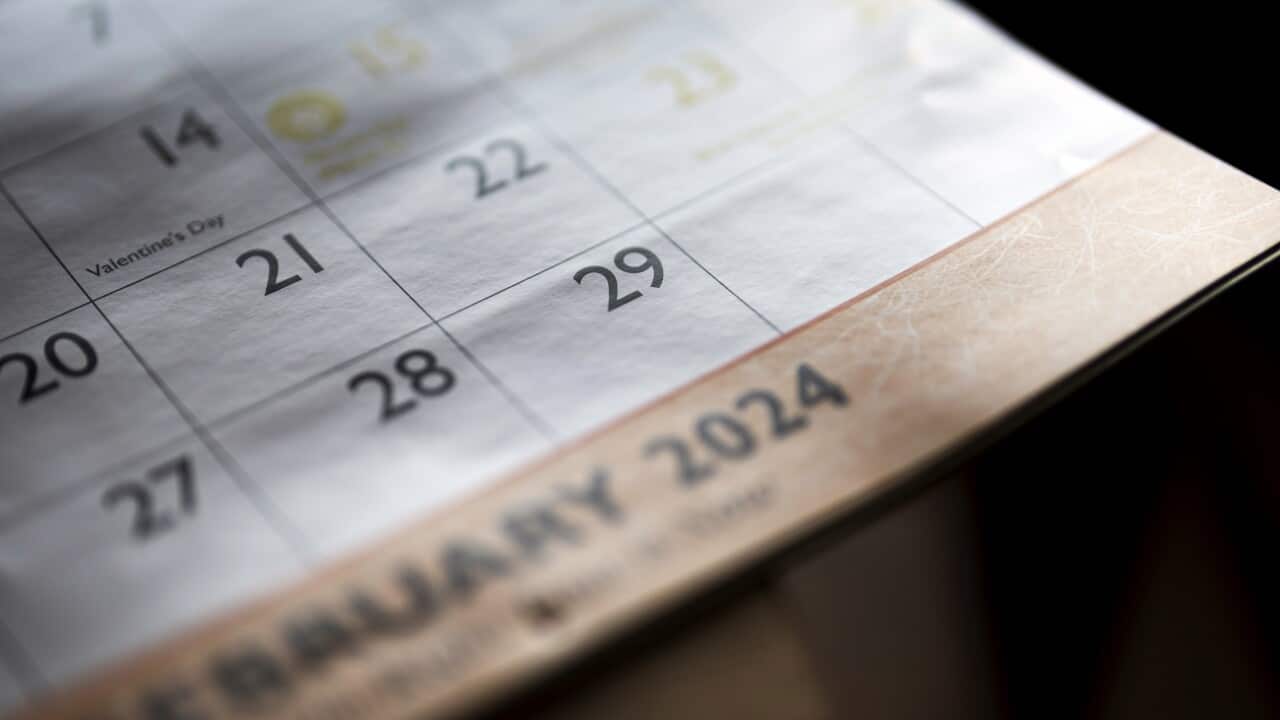 Calendar showing February 2024