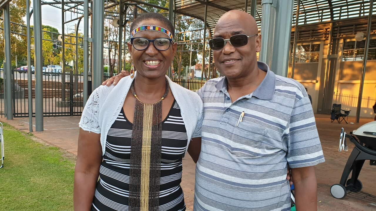 Bi Nancy Kamau Birgen (kushoto) na Mchungaji Ngugi Ngotho (kulia)