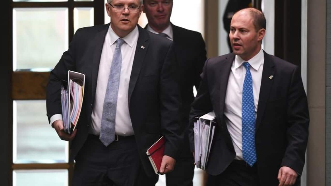 rime Minister Scott Morrison (left) and Treasurer Josh Frydenberg