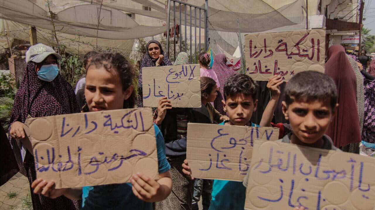 Palestinian Protest For Aid And Fuel - Deir al-Balah