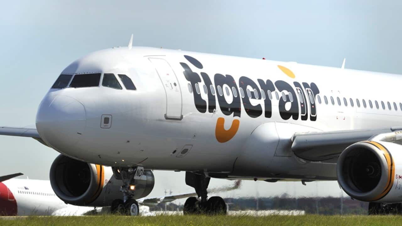 Tigerair aircraft seen at Sydney International Airport