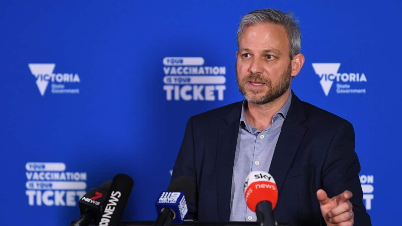 Victorian Chief Health Officer Brett Sutton addresses the media during a press conference in Melbourne.