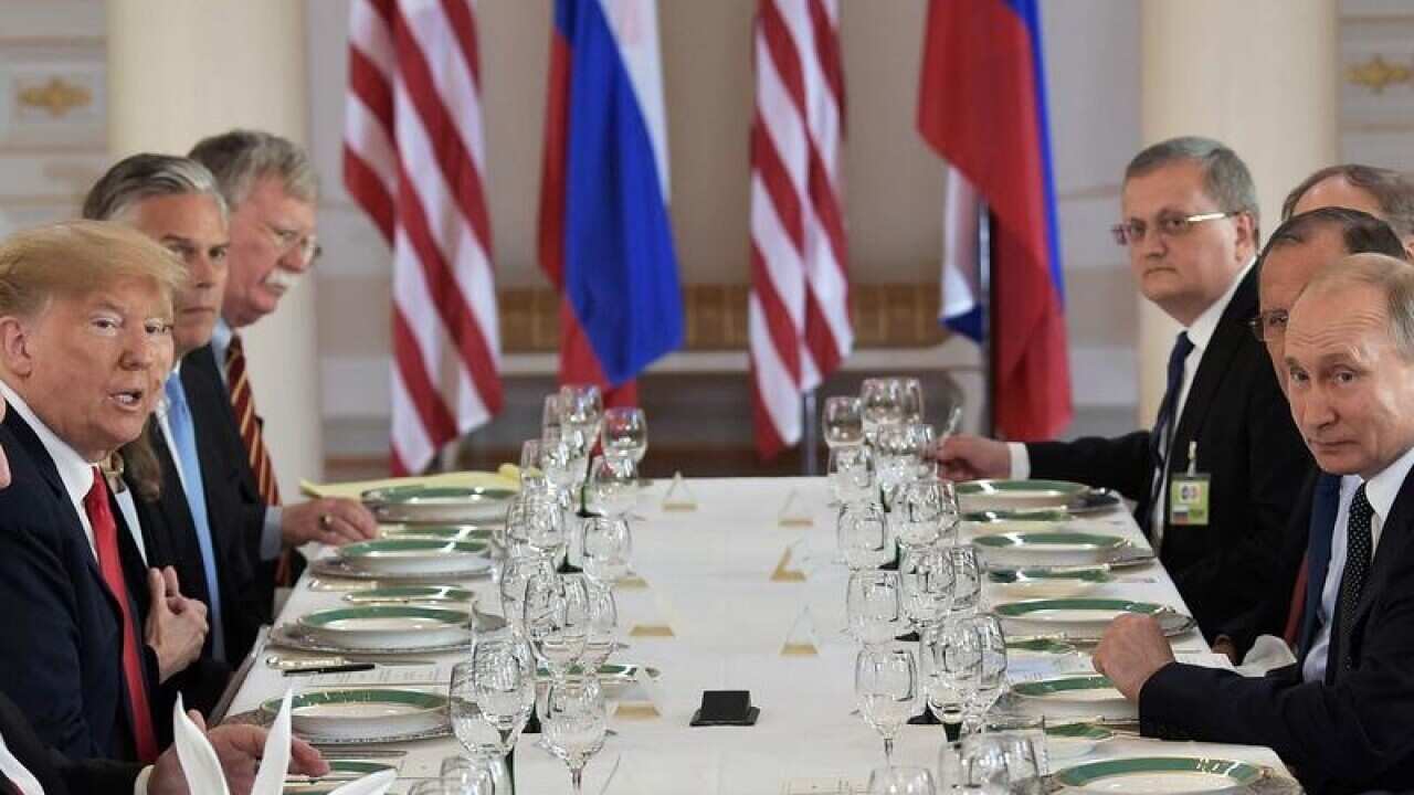 The two presidents at the working lunch