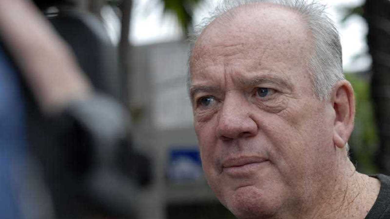Mike Willesee speaks to the media in 2014.