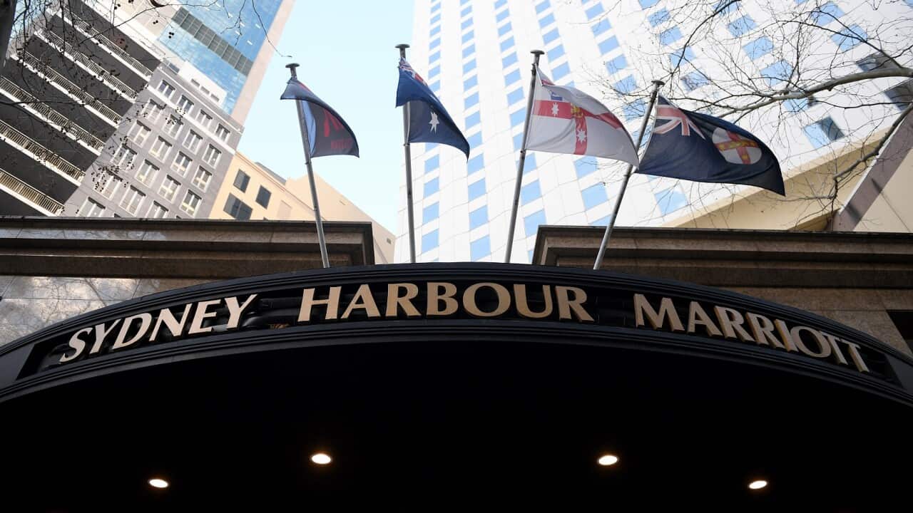 A Security guard overseeing quarantine at the Marriott Hotel at Circular Quay has tested positive to COVID-19