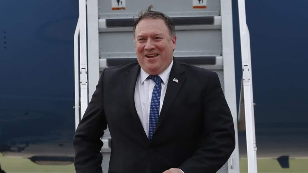 US Secretary of State Mike Pompeo arrives in South Korea