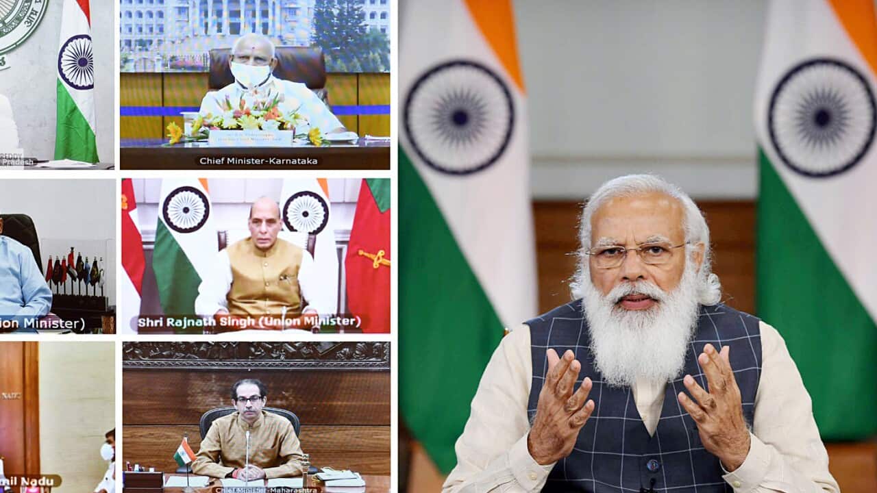 PM Narendra Modi chairs a meeting to review the COVID-19 situation with the Chief Ministers
