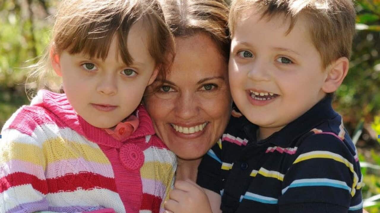 Mother Maria Lutz, their 11-year-old daughter Elisa and 10-year-old son Martin.