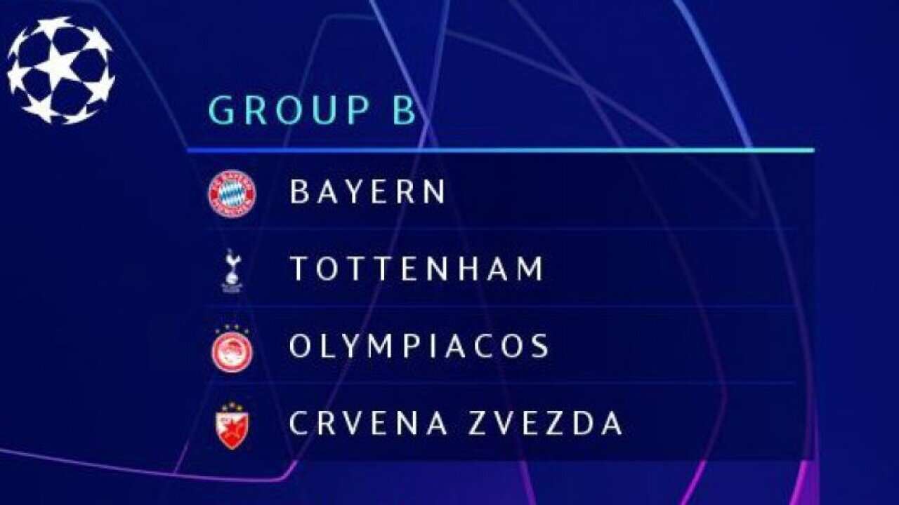 UEFA Champions League Group B draw 2019