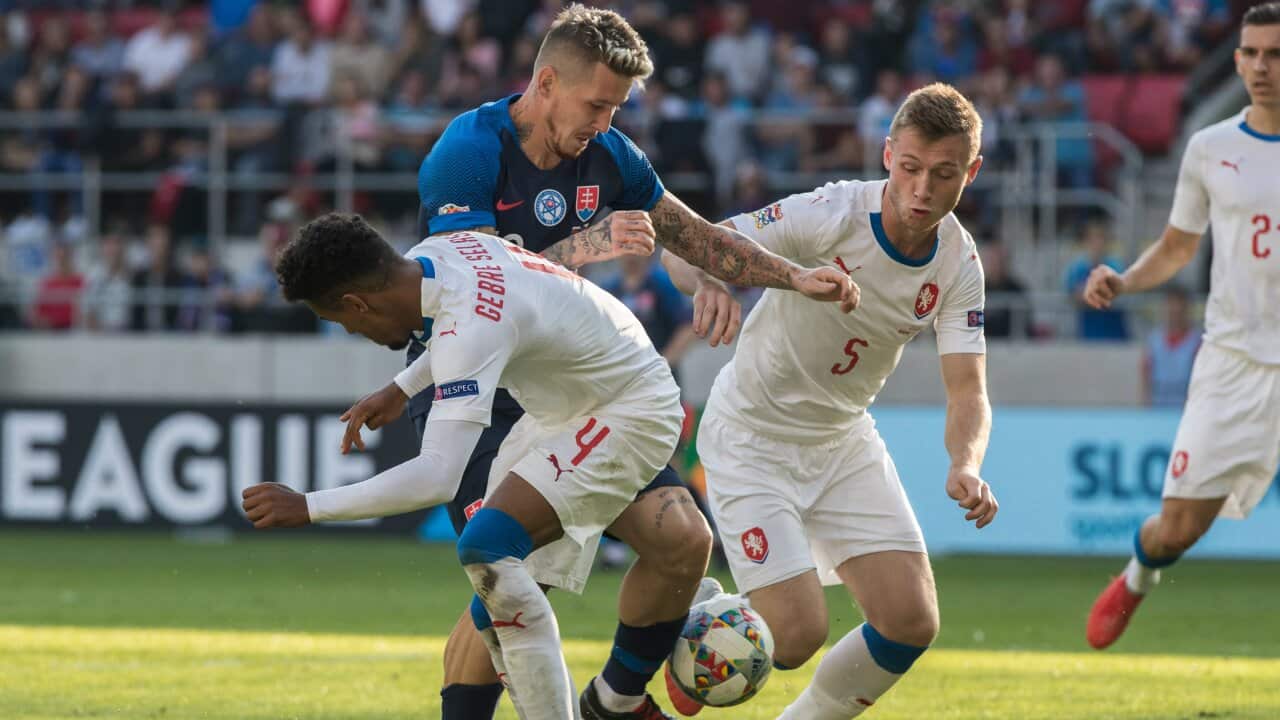 Patrik Schick Czech Republic Slovakia UEFA Nations League