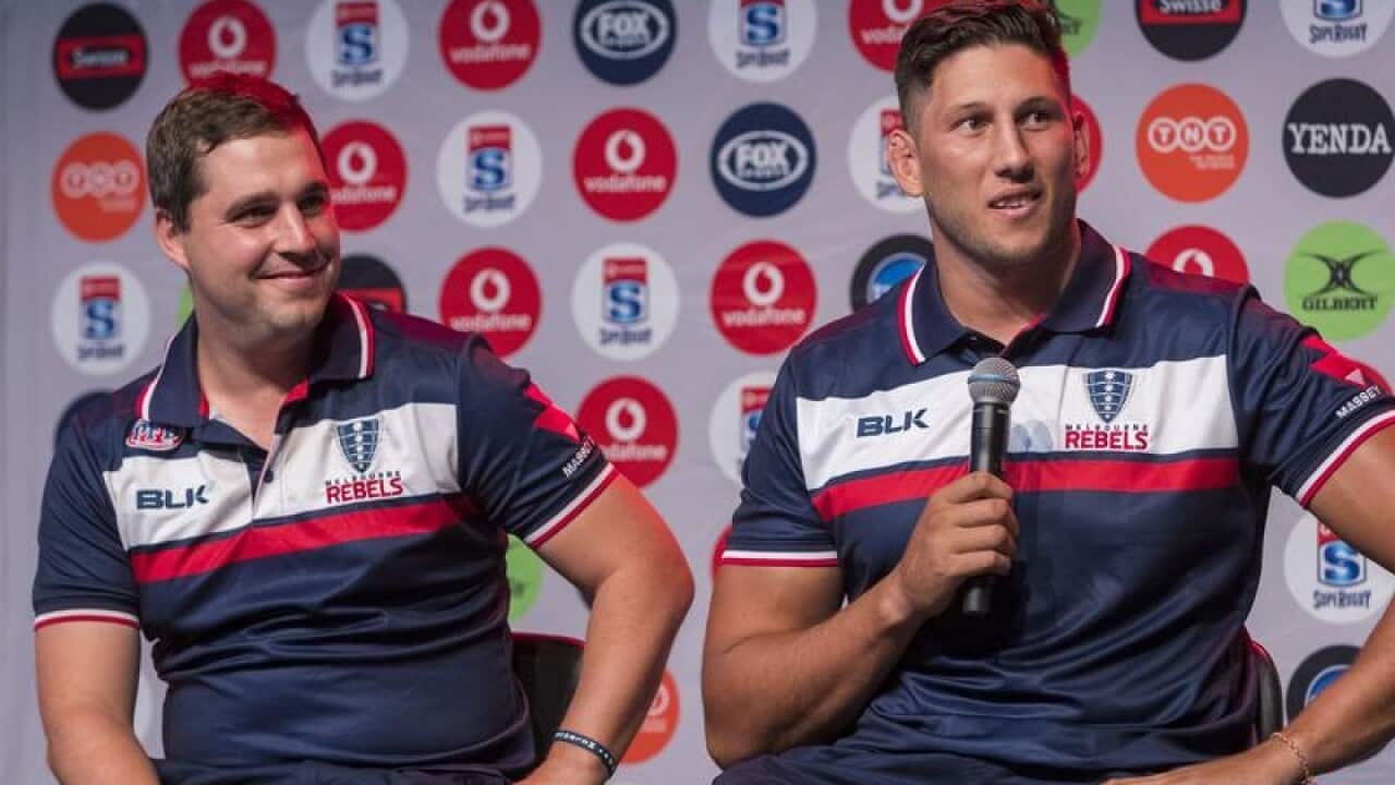 Coach David Wessels (l) and captain Adam Coleman.