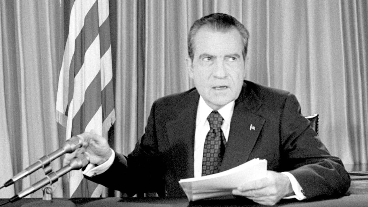 President Nixon Posing for Photographer