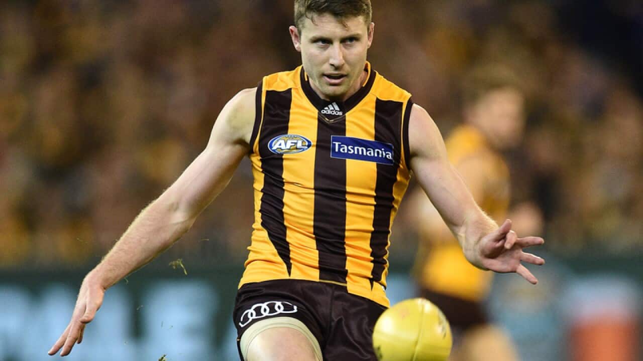 Liam Shiels of the Hawks