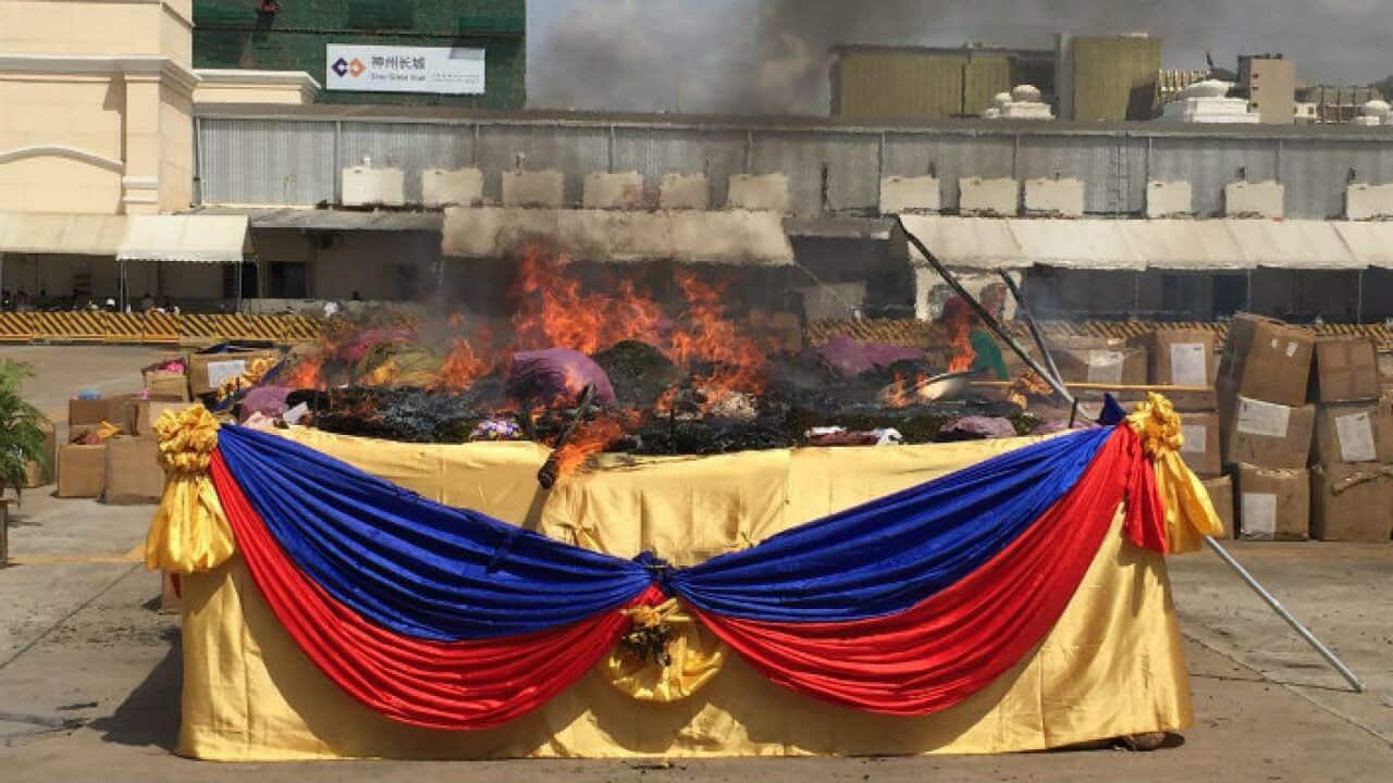 Drug destroyed in Cambodia