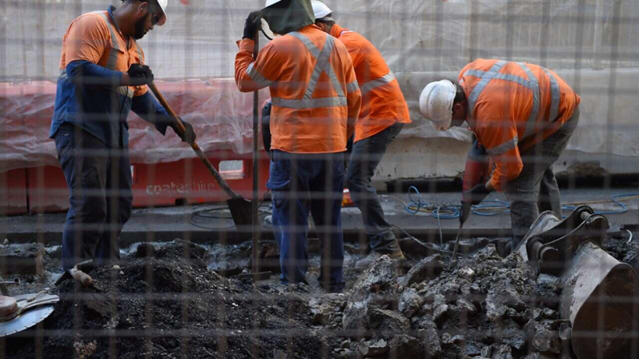 Road maintenance workers