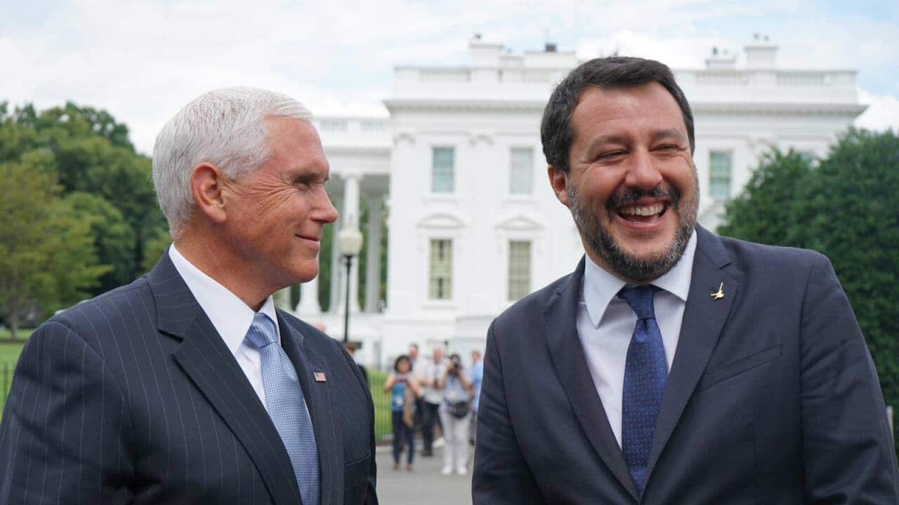 Matteo Salvini and Mike Pompeo