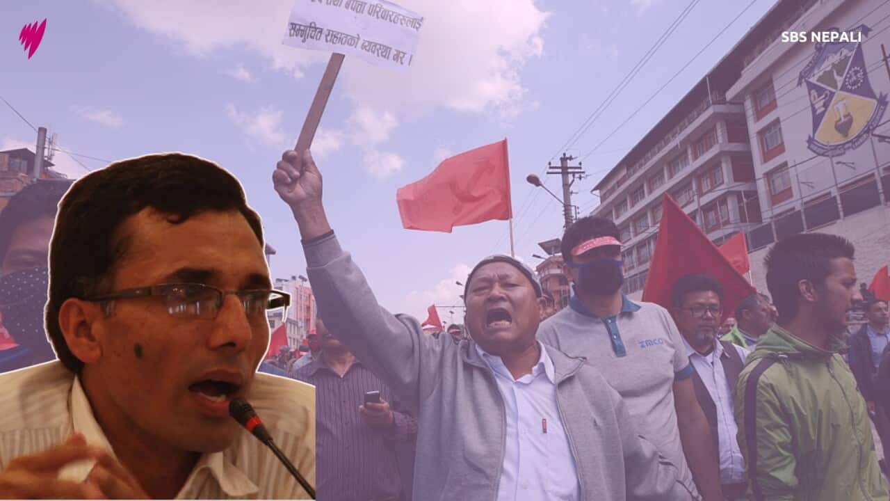 Suman Adhikari (left), a representative of the conflict victims' group 'Pidit Sajha Chautari,' has expressed his views on the recent transitional justice bill agreement