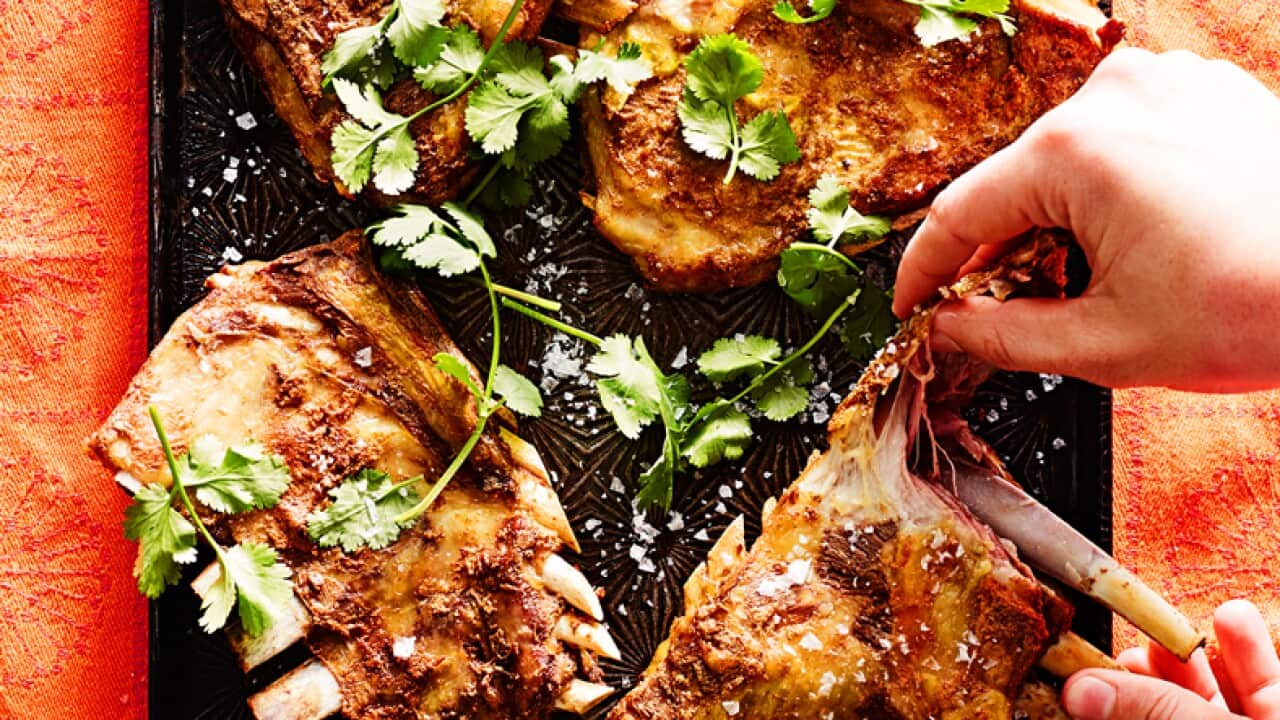 Kashmiri-style fried lamb ribs (tabak maaz)