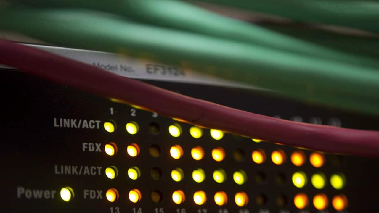 Lights on an internet switch