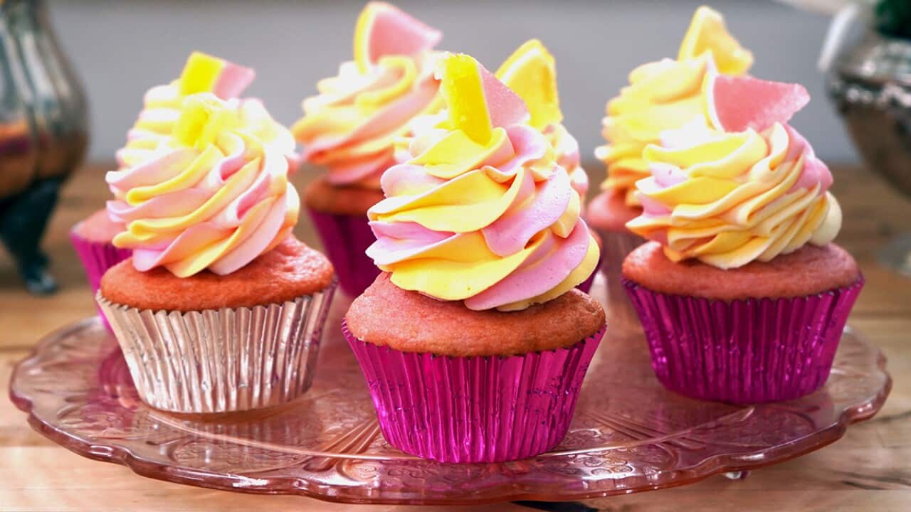 Pink lemonade cupcakes