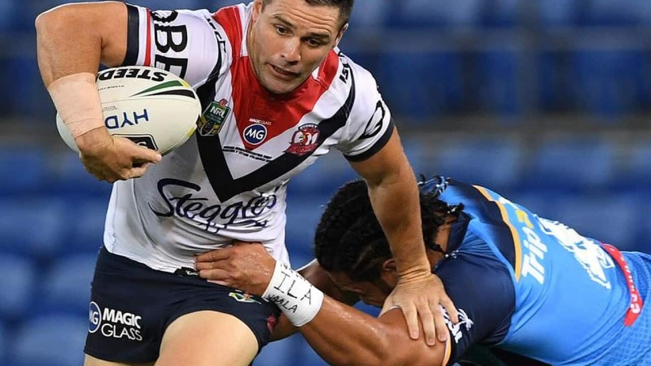 Michael Gordon during the Round 1 NRL match between the Gold Coast.