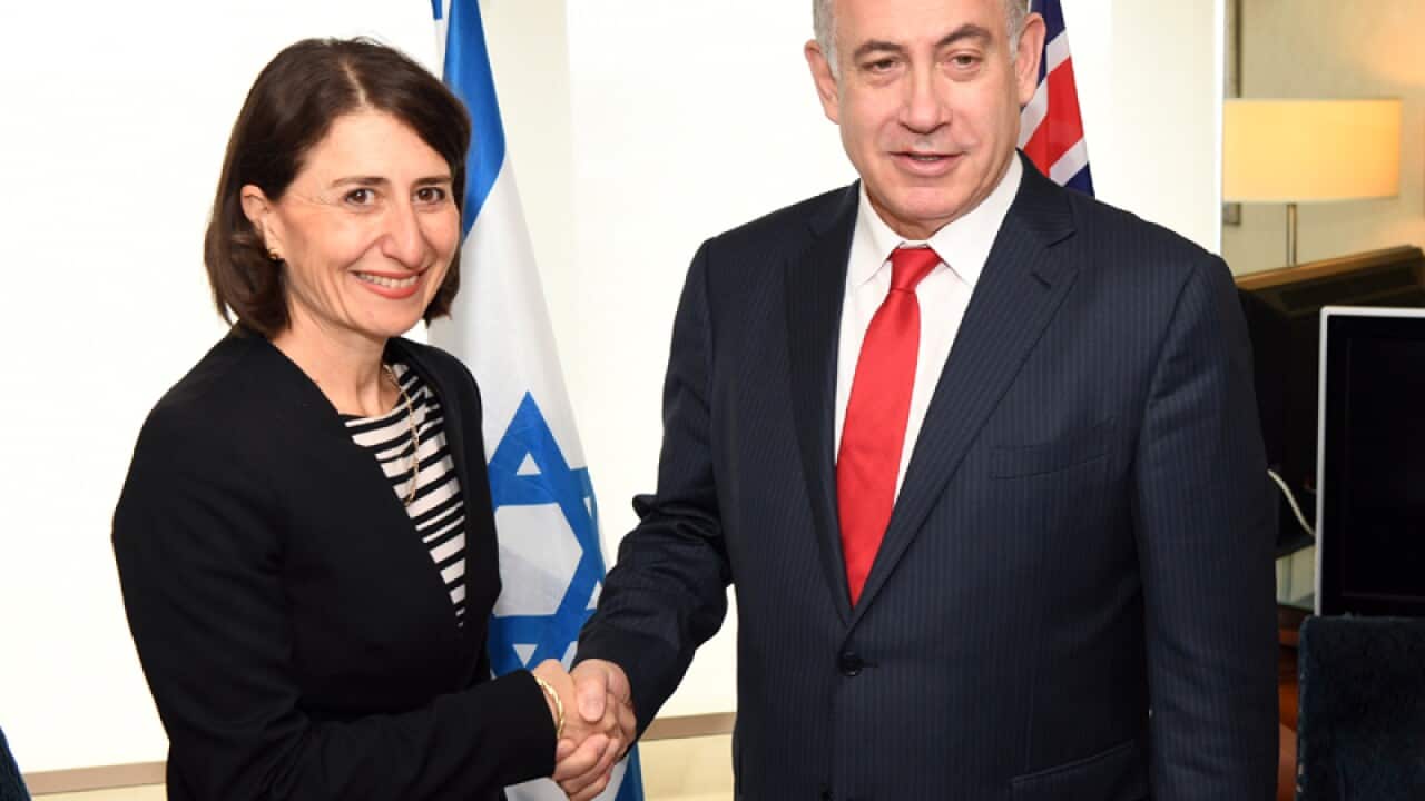 NSW Premier Gladys Berejiklian and Benjamin Netanyahu