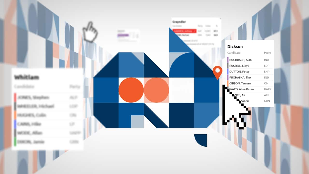 Squares depicting a map of Australia