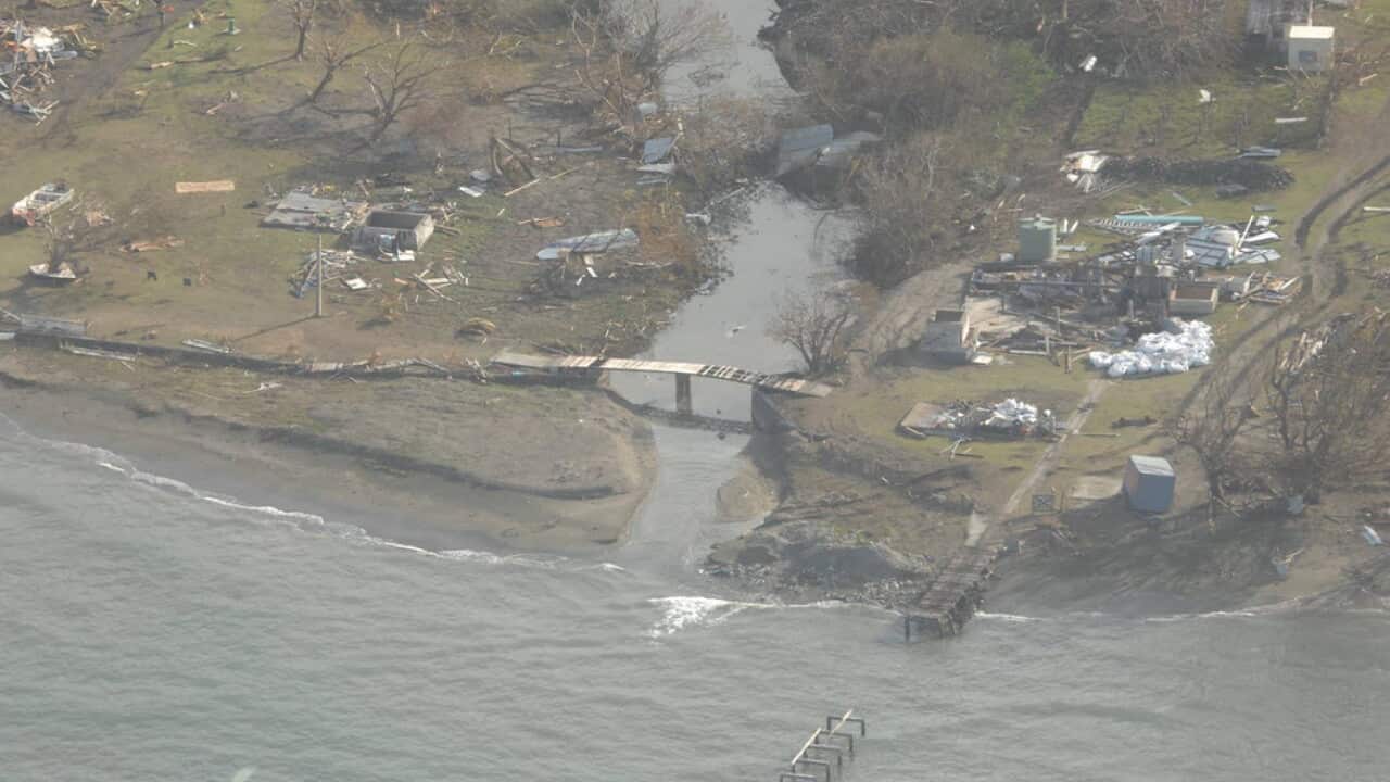 Aerial shot by NX defence Force supplied by the Republic of Fiji.