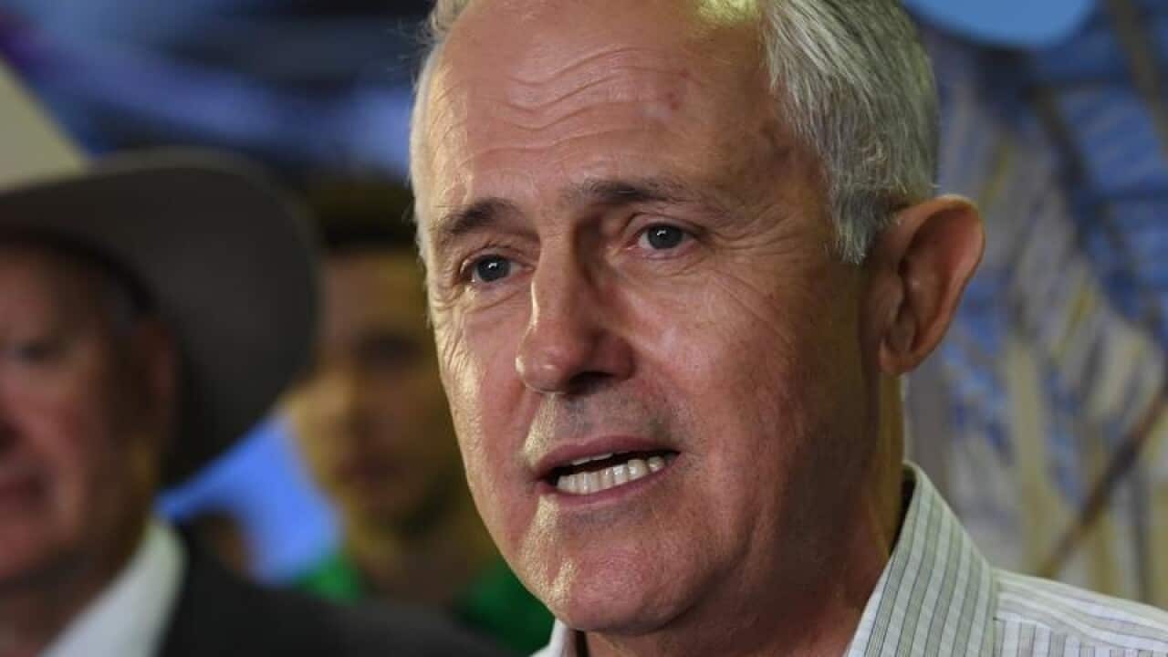 Prime Minister Malcolm Turnbull speaks to the media.