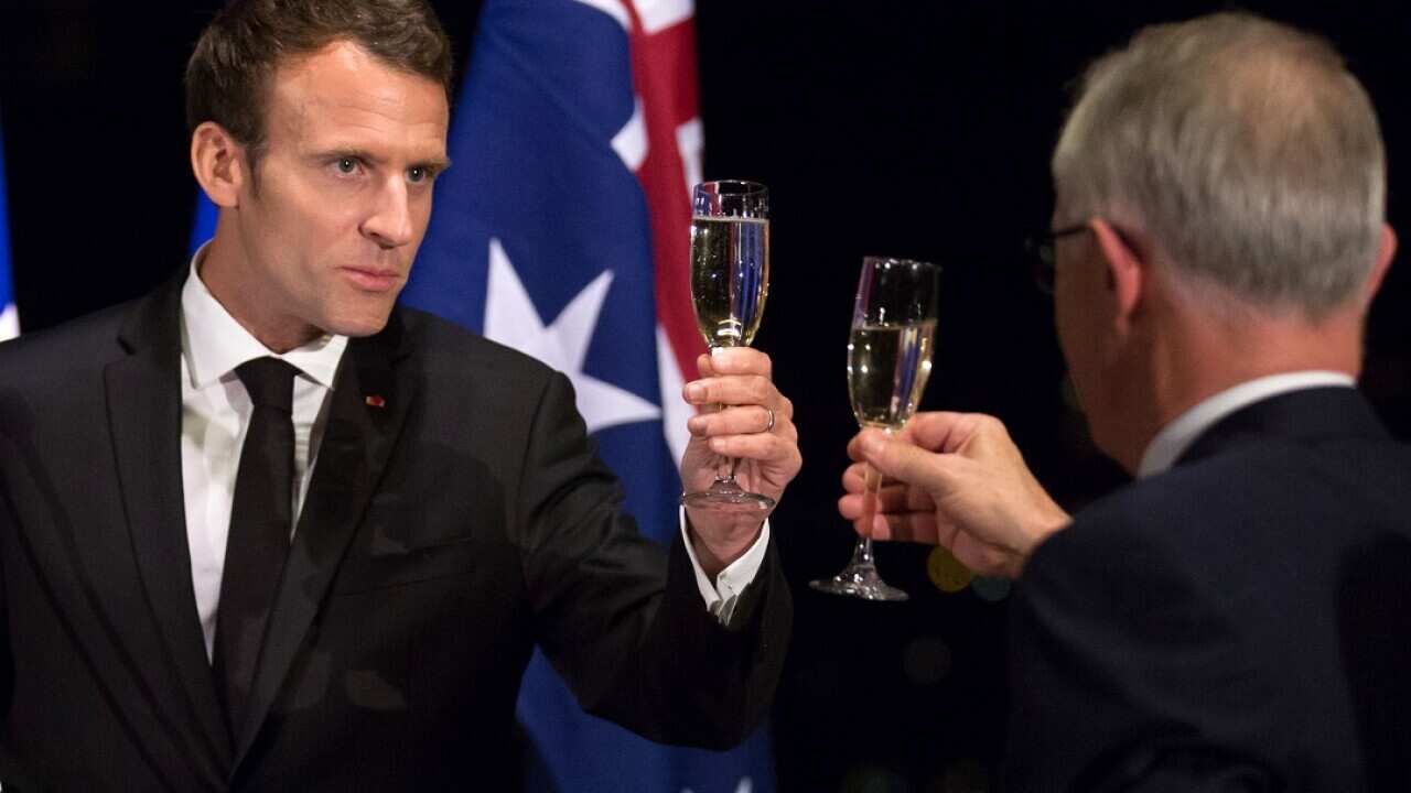 Emmanuel Macron and Malcolm Turnbull