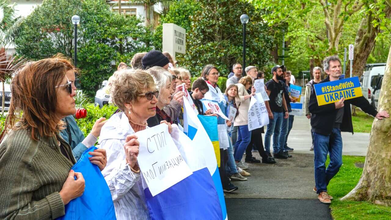 Anti-war rally near the Consulate General of the Russian Federation in Sydney