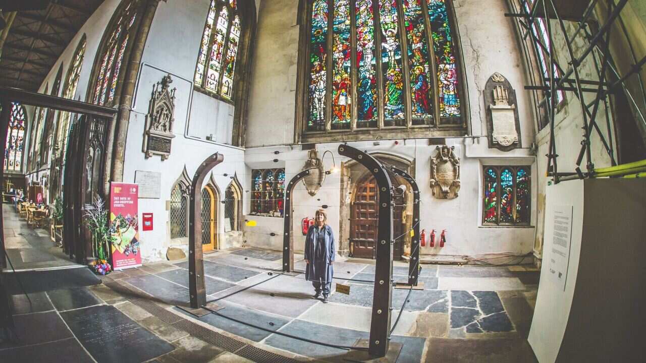 Annabel McCourt is the creator of 'The Electric Fence', currently showing at Hull Minster.