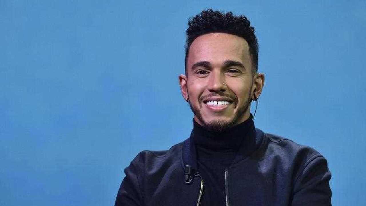 British Formula One driver Lewis Hamilton takes part in the Italian television show 'Che tempo che fa', in Milan, Italy, 17 December 2017.