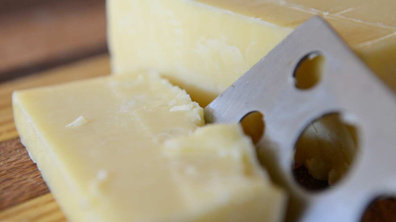 A block of cheese