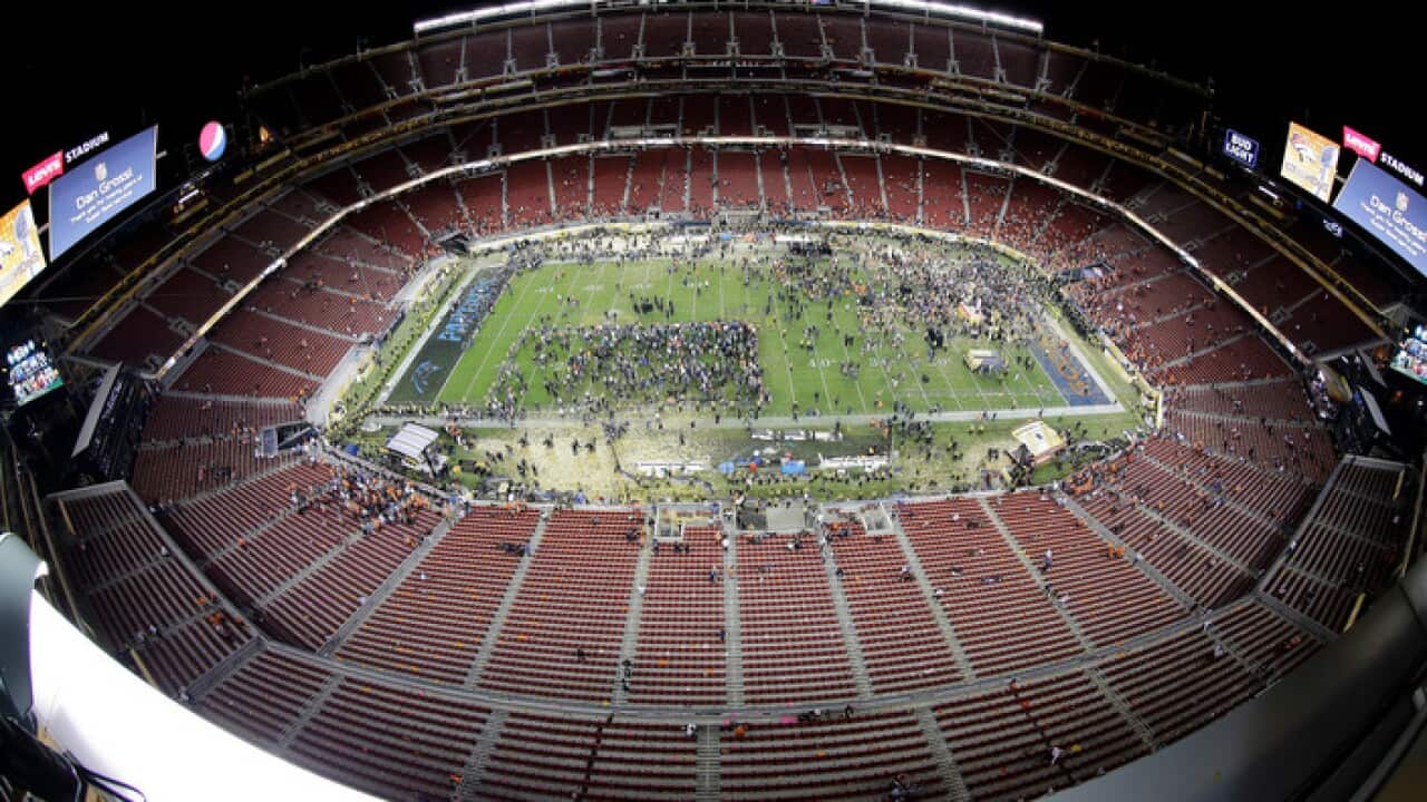 The stadium in Santa Clara, California, after the NFL Super Bowl