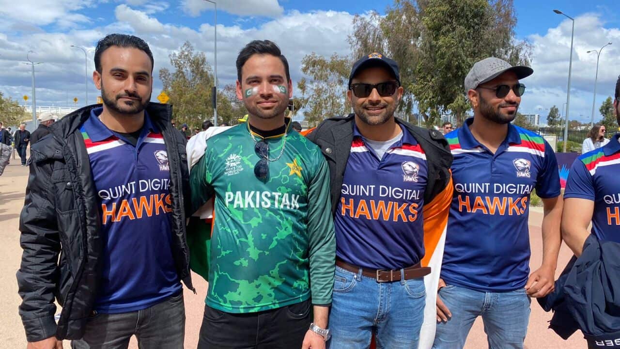 Pakistani and Indian fans in Perth